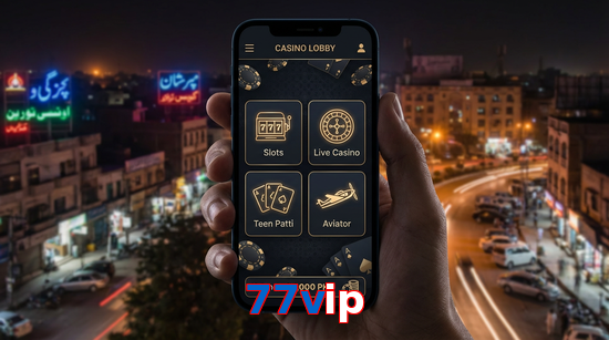 Main screen of 77Vip app page for PK players