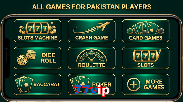Main screen of 77Vip games page for PK players